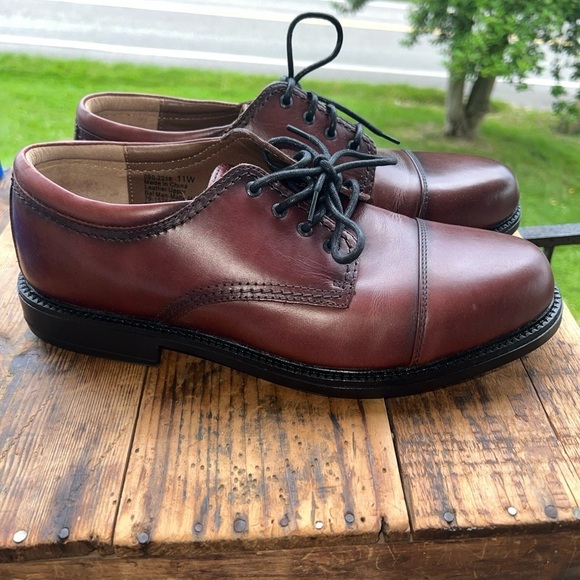 Dockers Mens Gordon Leather Dress Casual Cap Toe Lace-up Oxford Shoe Sz 11Wide - Picture 6 of 11